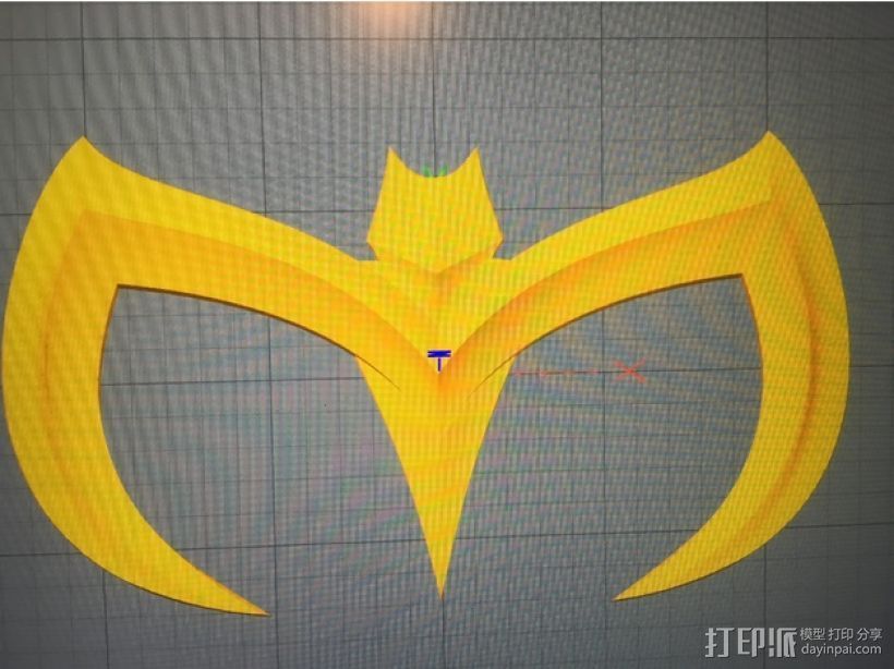蝙蝠标志 3D打印模型渲染图