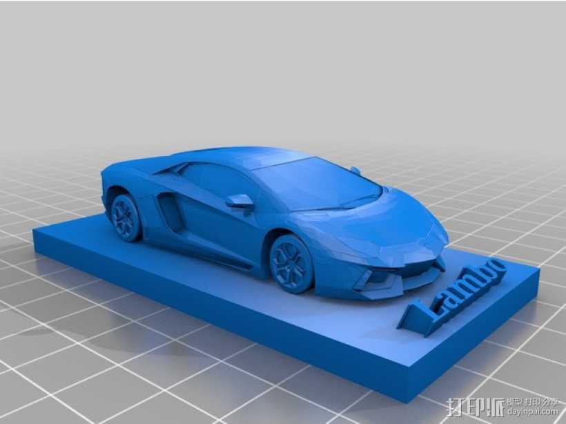 兰博基尼 3D打印模型渲染图