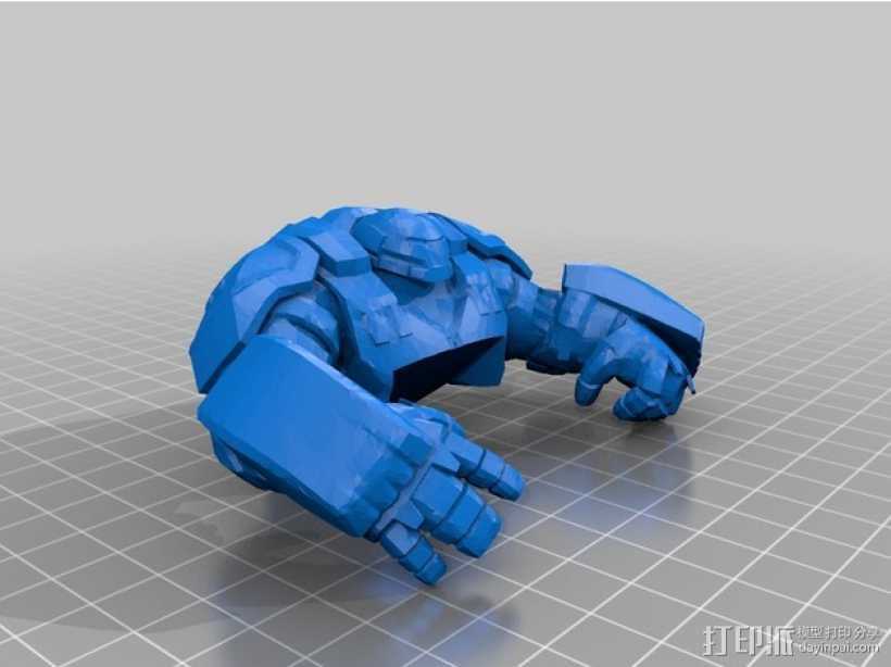绿巨人浩克 3D打印模型渲染图
