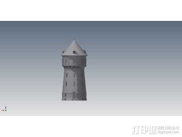 水塔 3D打印模型渲染图