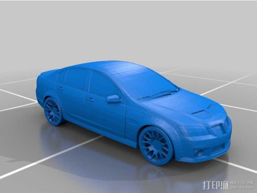 庞蒂克汽车 3D打印模型渲染图