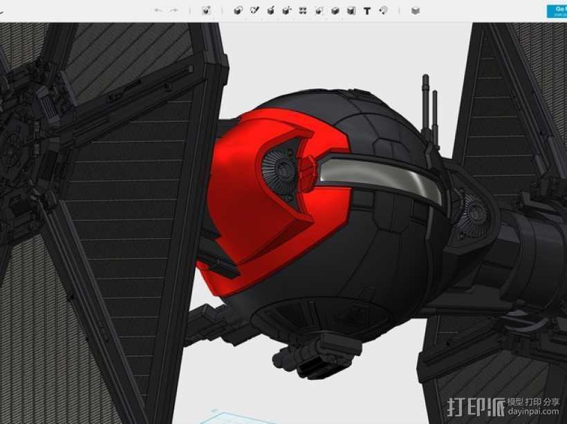 星球大战战斗机 3D打印模型渲染图