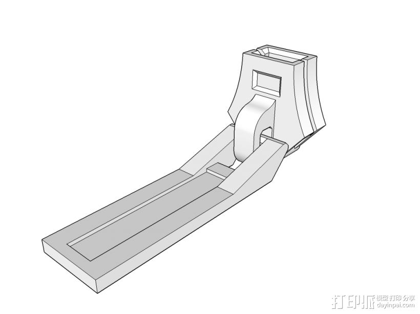 拉鎖頭 3D打印模型渲染圖