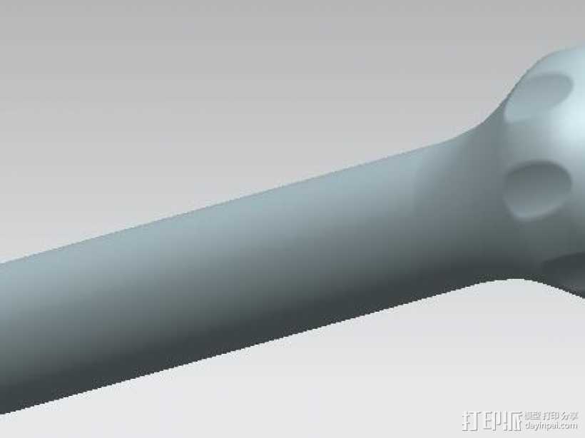 手电筒 3D打印模型渲染图