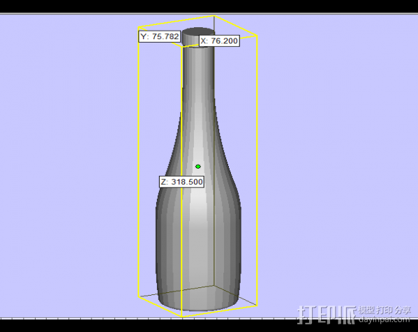 簡單的瓶子 3D打印模型渲染圖