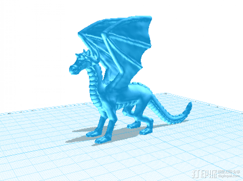 飞龙在天 3D打印模型渲染图