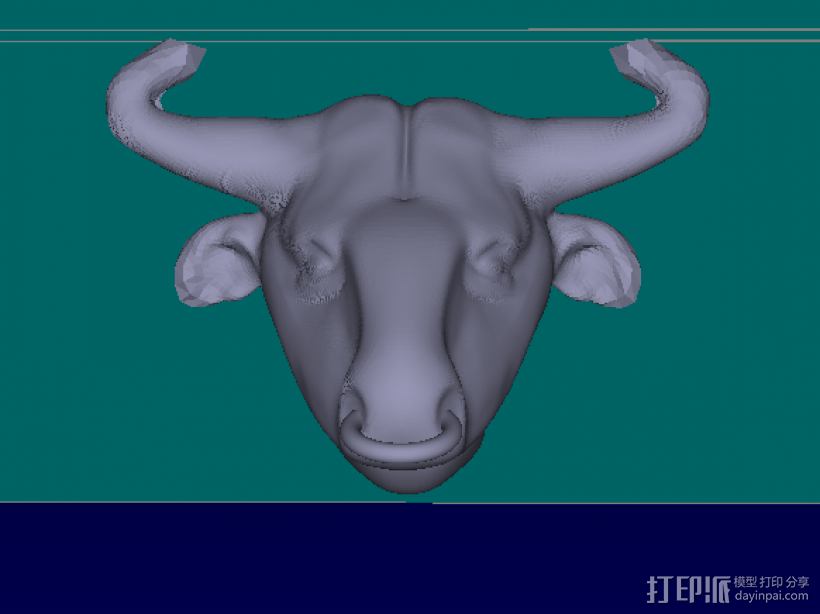 牛头 3D打印模型渲染图