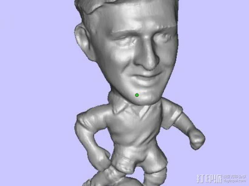 足球小公仔 3D打印模型渲染图