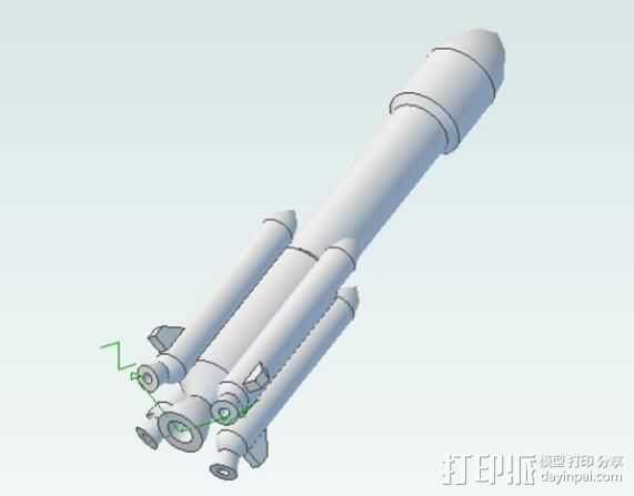 小阿丽亚娜太空火箭 3D打印模型渲染图