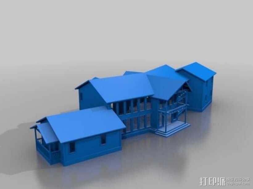 小旅馆建筑 3D打印模型渲染图