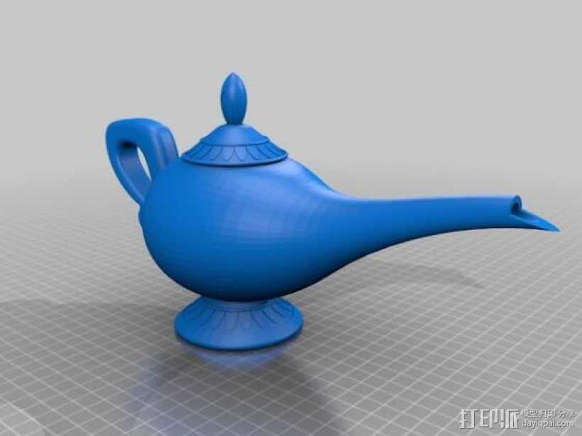 阿拉丁神灯 3D打印模型渲染图