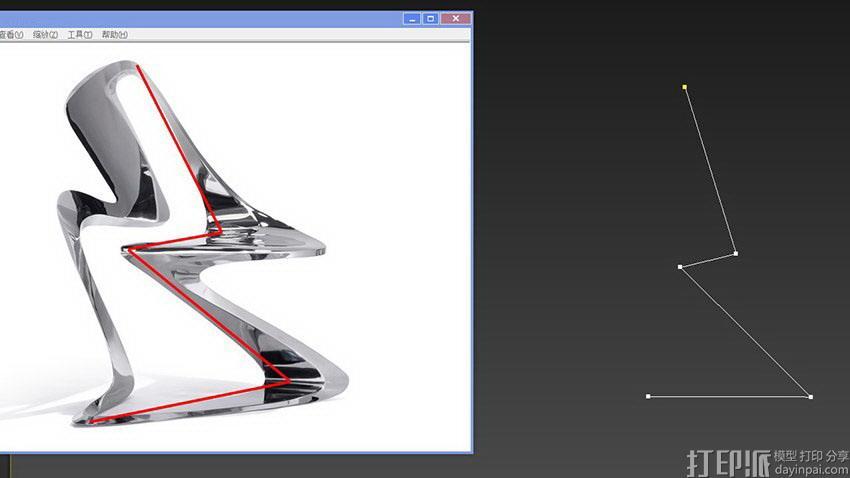3ds Max建模教程：如何創(chuàng)建一款Z字椅