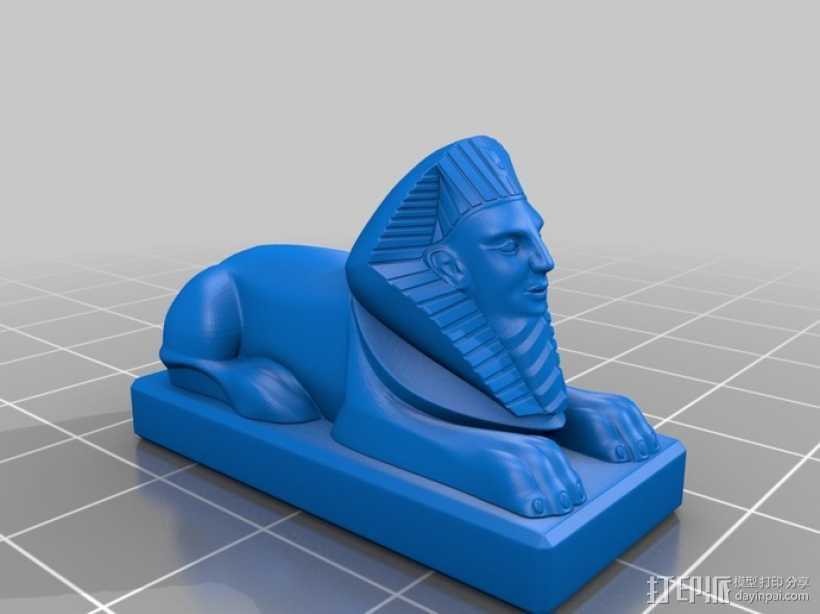 狮身人面像 3D打印模型渲染图