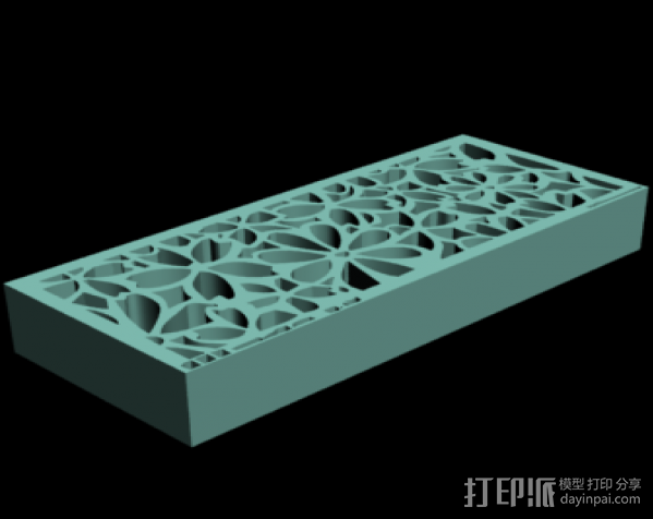 雕花隔斷 3D打印模型渲染圖