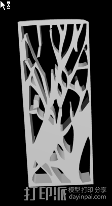 雕花隔断 3D打印模型渲染图