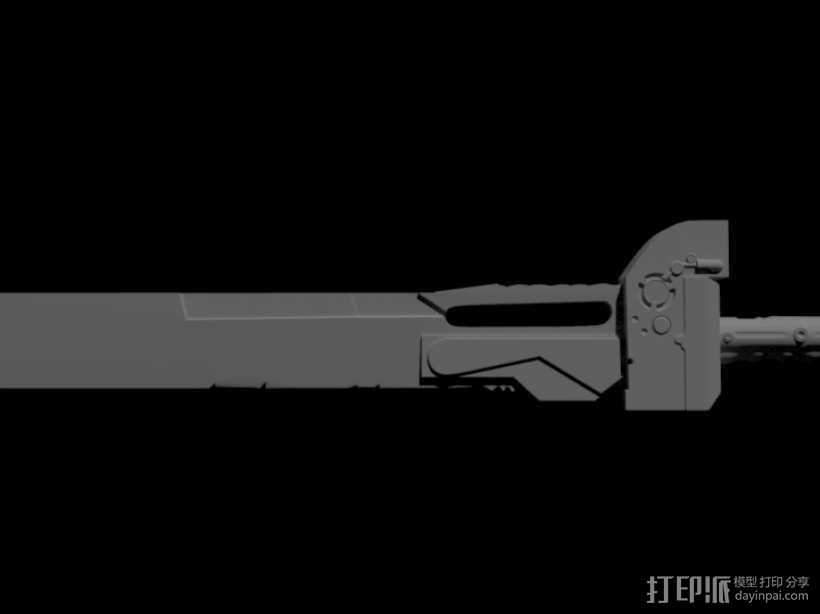 科幻现代武器——刀 3D打印模型渲染图