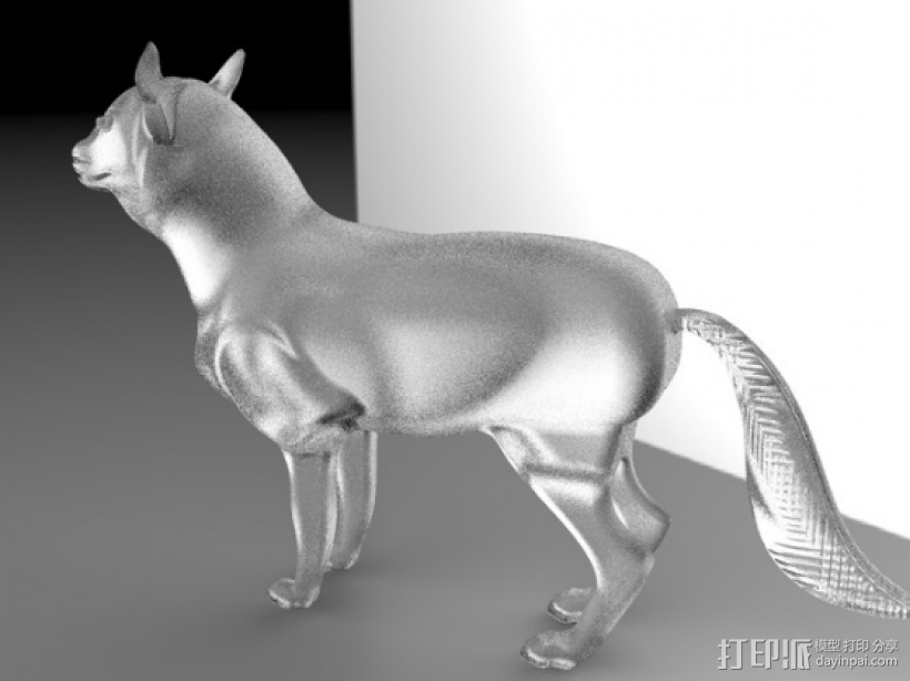 草原狼 3D打印模型渲染图