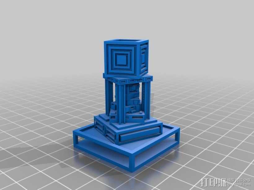 艺术桌面 3D打印模型渲染图