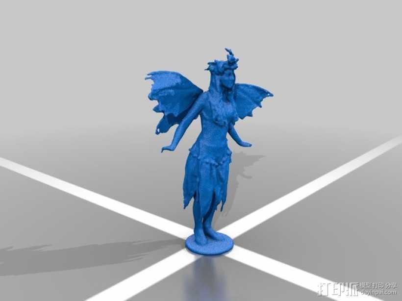 天使 3D打印模型渲染图