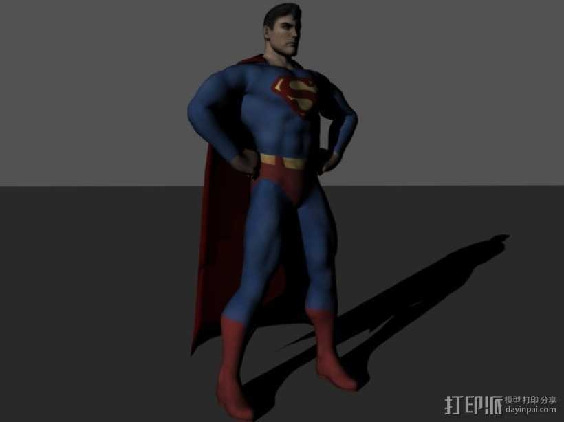 超人 3D打印模型渲染图