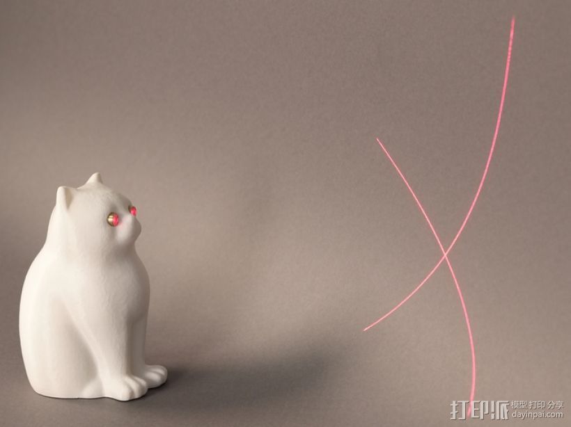 激光猫 3D打印模型渲染图