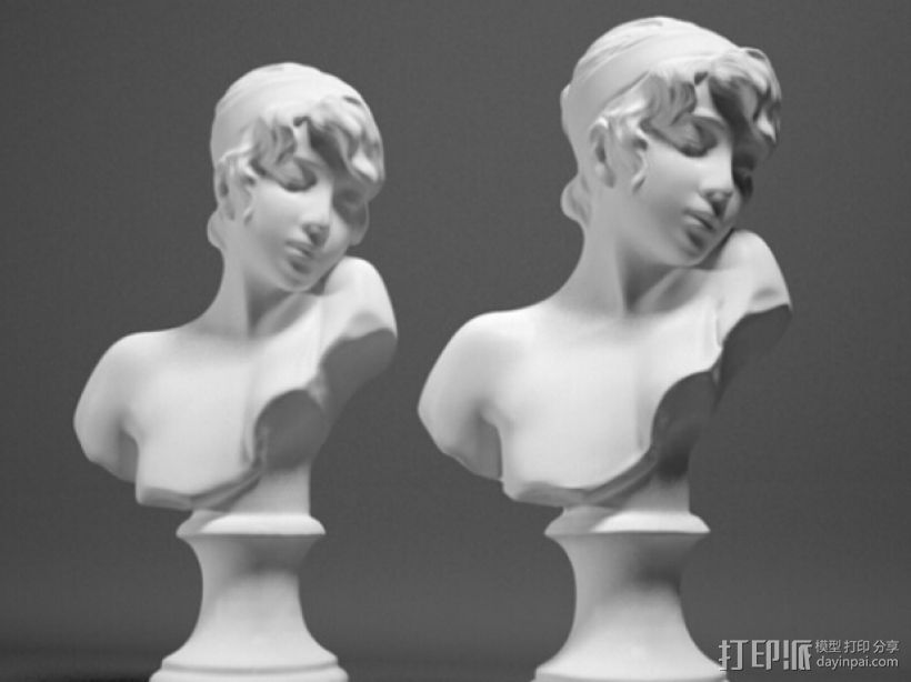 诗人萨福 3D打印模型渲染图