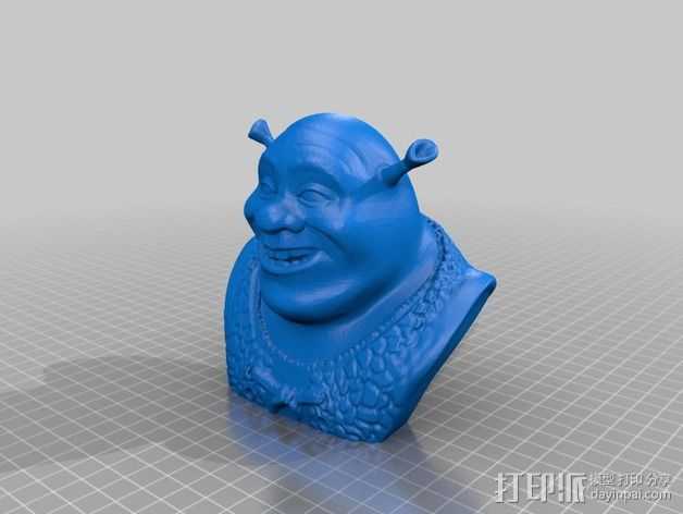 怪物史莱克 3D打印模型渲染图