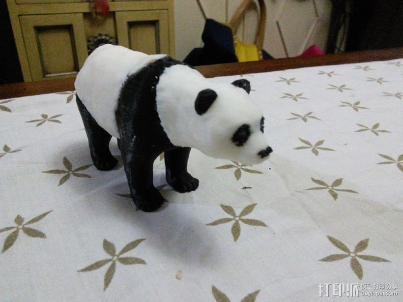国宝大熊猫 3D打印模型渲染图