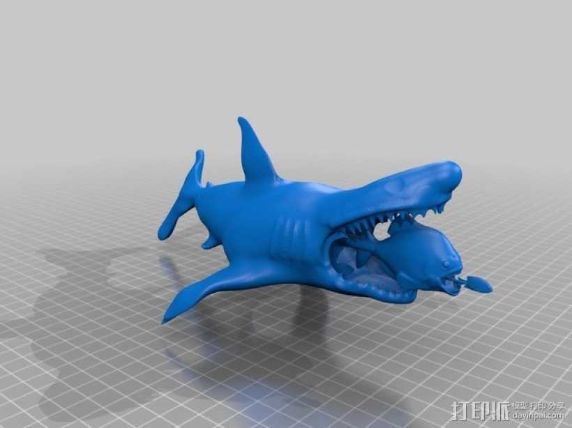 大魚吃小魚 3D打印模型渲染圖