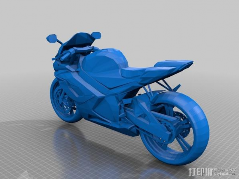 2016铃木GSX摩托 3D打印模型渲染图