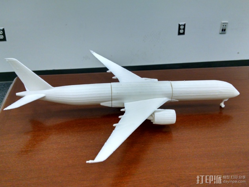 波音747客机 3D打印模型渲染图