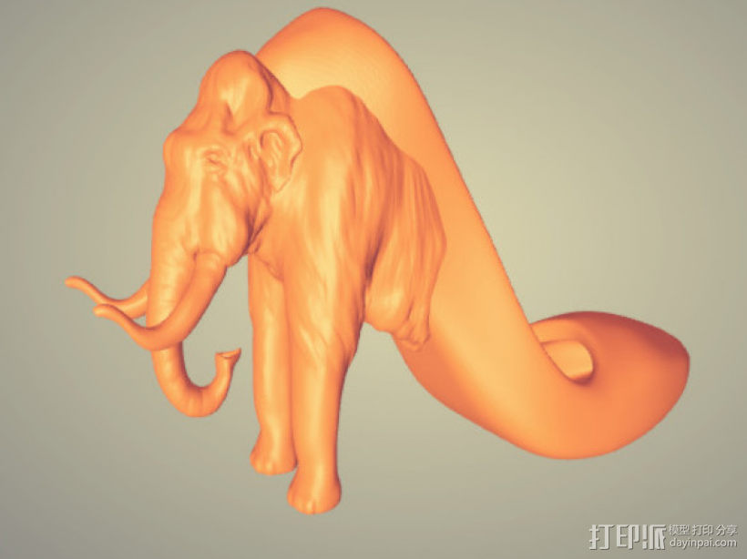 大象高跟鞋 3D打印模型渲染图