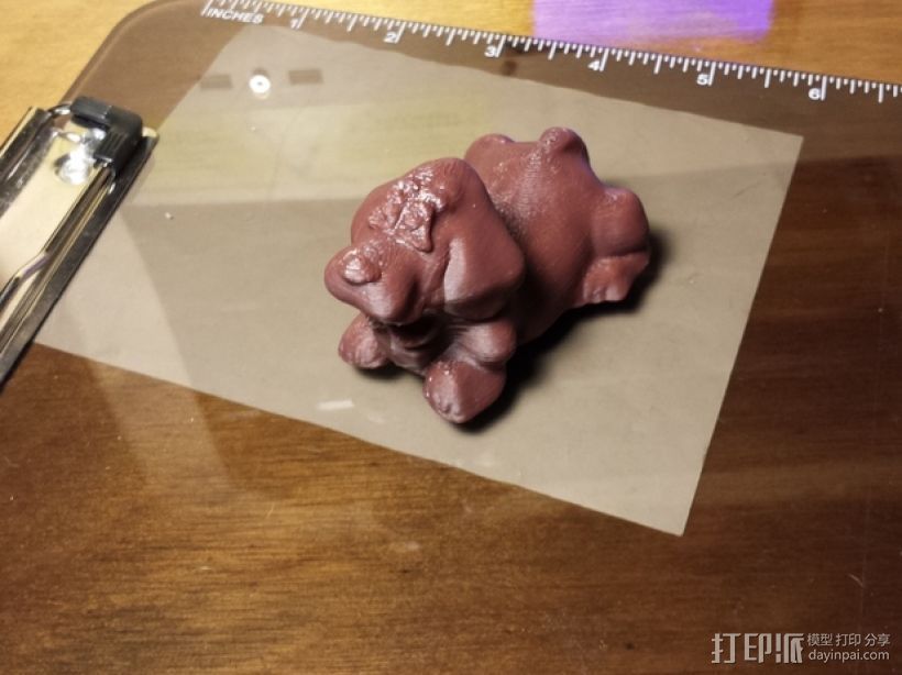 腊肠犬 3D打印模型渲染图