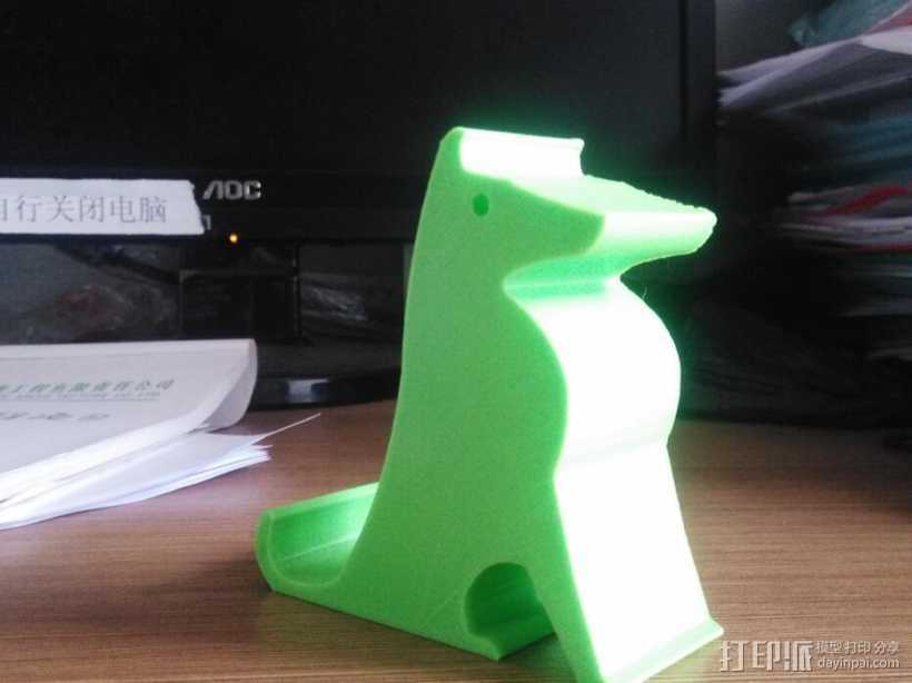 狗狗手机座 3D打印模型渲染图
