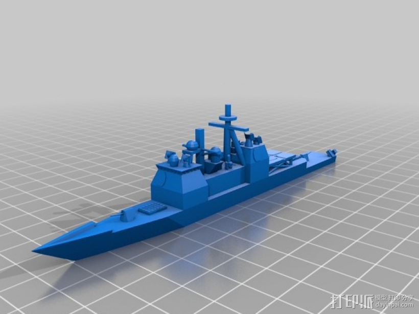 提康德罗加级巡洋舰 3D打印模型渲染图