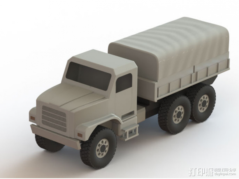 装甲卡车 3D打印模型渲染图