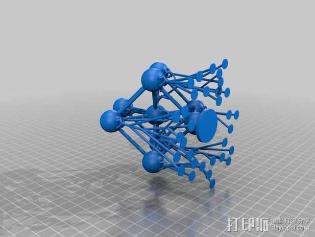 原子塔 3D打印模型渲染图