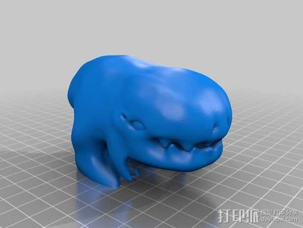 大嘴怪鲨鱼 3D打印模型渲染图
