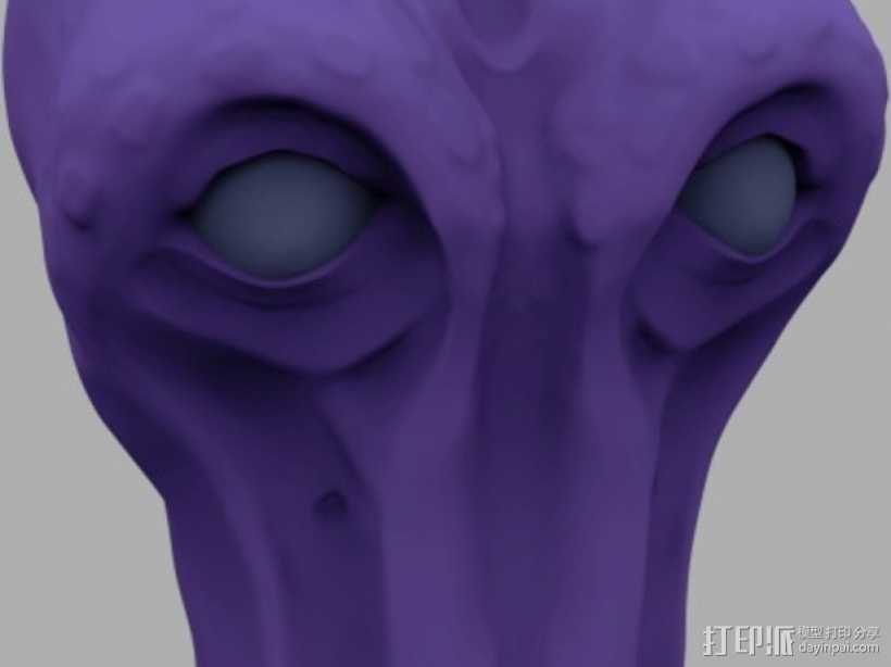 紫色幽灵 3D打印模型渲染图