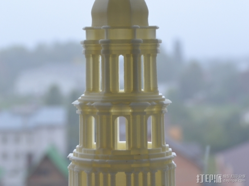 修道院钟楼 3D打印模型渲染图