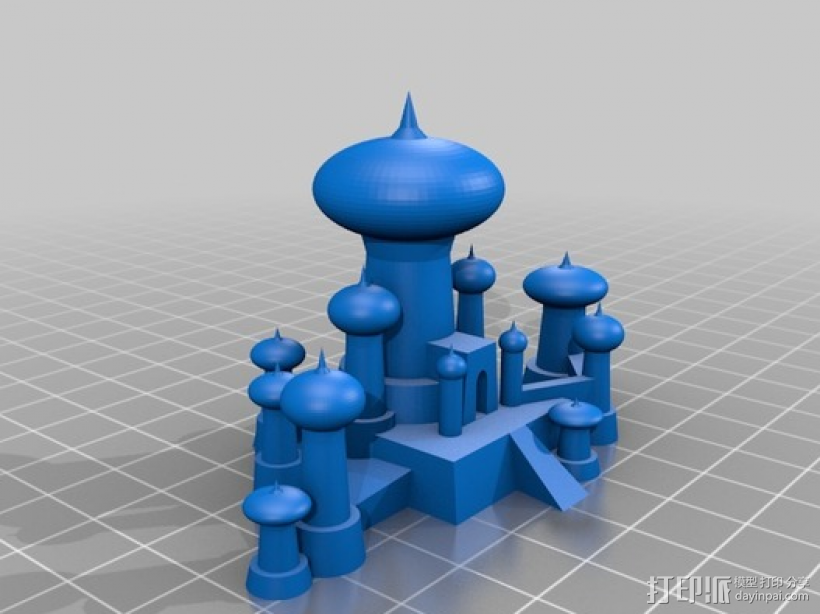 苏丹宫殿 3D打印模型渲染图