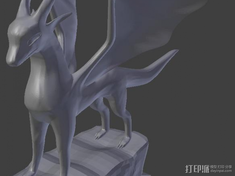 飞天龙 3D打印模型渲染图