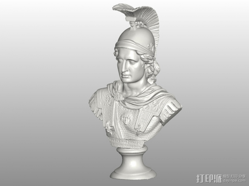 亚历山大大帝 3D打印模型渲染图