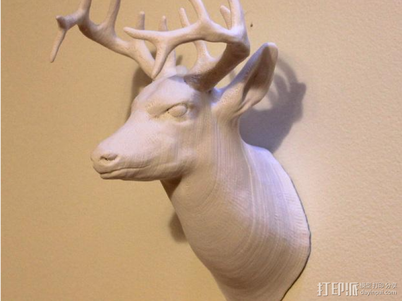 鹿头 3D打印模型渲染图