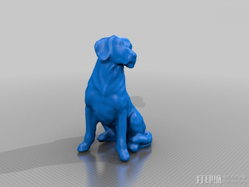 中华田园犬 3D打印模型渲染图