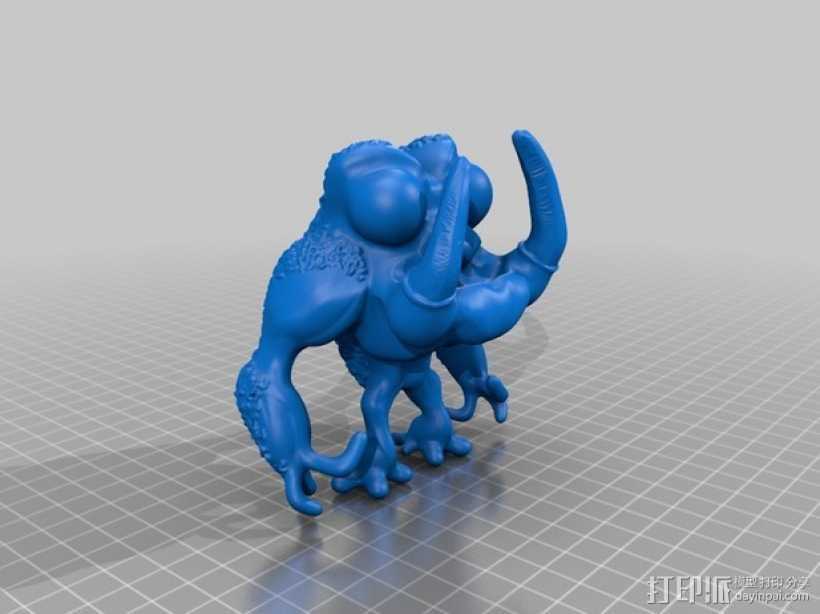 牛蛙怪 3D打印模型渲染图