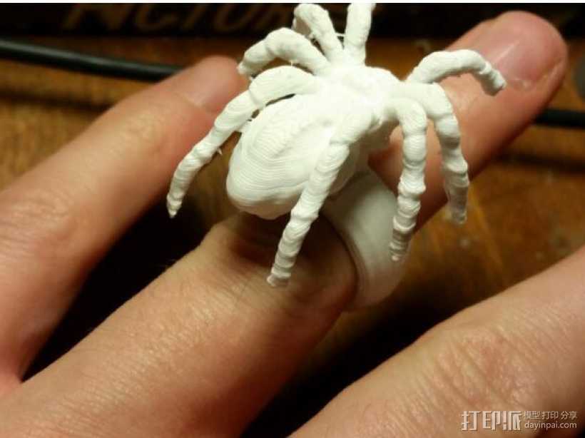 蜘蛛戒指 3D打印模型渲染图