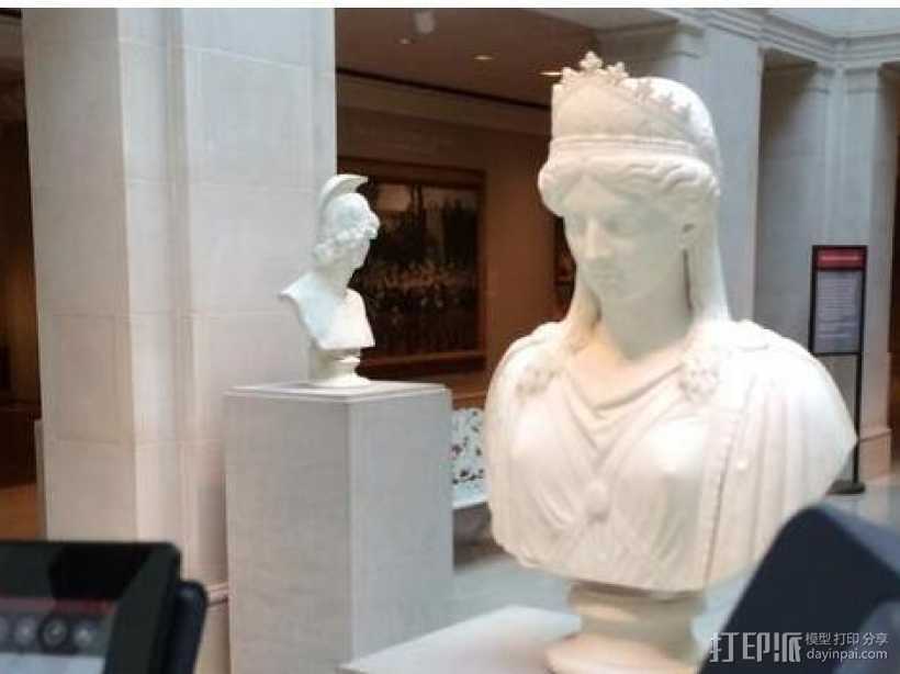 西方古代女子雕像 3D打印模型渲染图