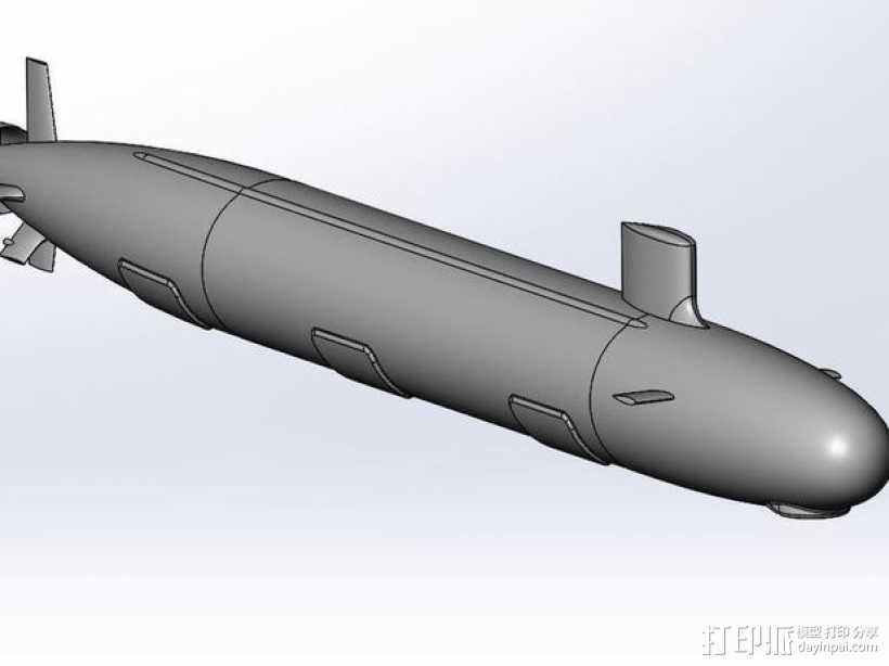 常规潜艇 3D打印模型渲染图