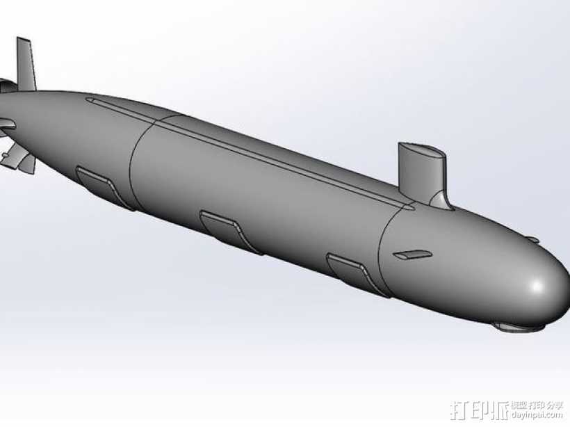 常規(guī)潛艇 3D打印模型渲染圖